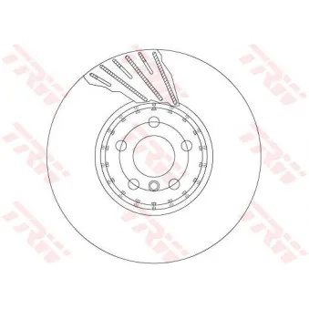 Disque de frein avant droit TRW DF6891S