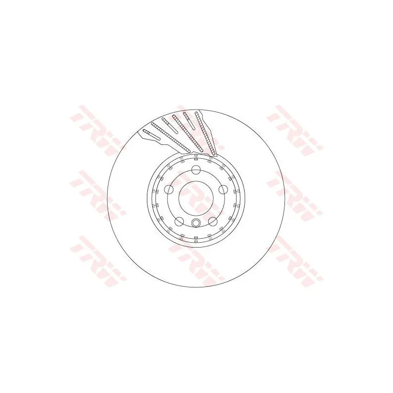 Disque de frein avant droit TRW DF6891S