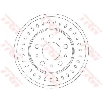 Jeu de 2 disques de frein arrière TRW DF6925S