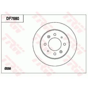 Jeu de 2 disques de frein arrière TRW DF7680