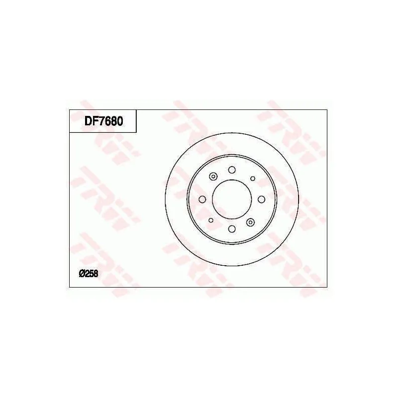 Jeu de 2 disques de frein arrière TRW DF7680