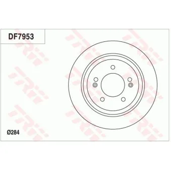 Jeu de 2 disques de frein arrière TRW DF7953