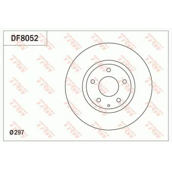 Jeu de 2 disques de frein avant TRW DF8052