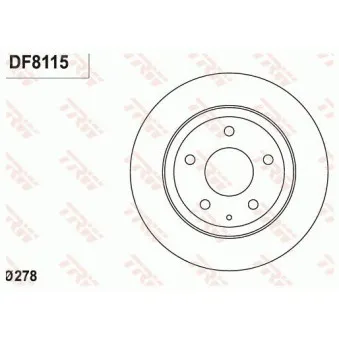 Jeu de 2 disques de frein arrière TRW