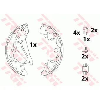 Jeu de mâchoires de frein TRW GS8820