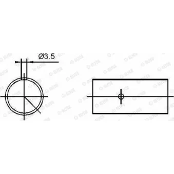 Coussinet de palier, bielle GLYCO 55-3422 SEMI