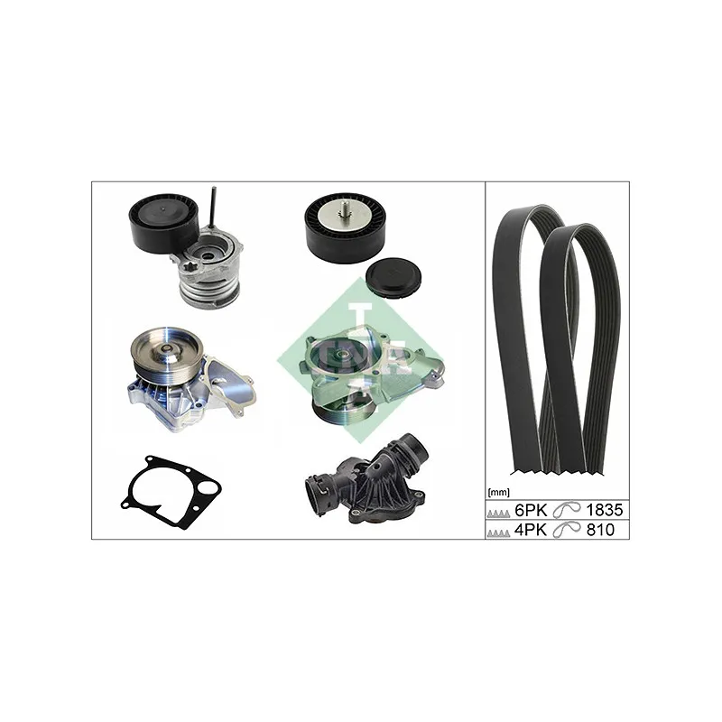 Pompe à eau+Jeu de courroie trapézoïdale à nervures INA 529 0112 31