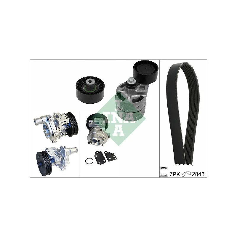 Pompe à eau+Jeu de courroie trapézoïdale à nervures INA 529 0364 30
