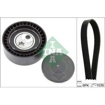 Jeu de courroies trapézoïdales à nervures INA