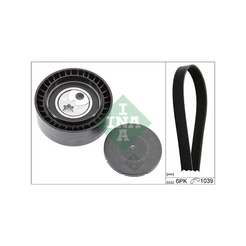 Jeu de courroies trapézoïdales à nervures INA 529 0411 10