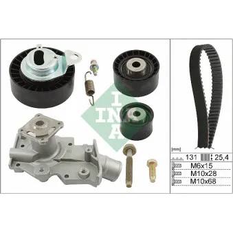 Pompe à eau + kit de courroie de distribution INA 530 0102 30