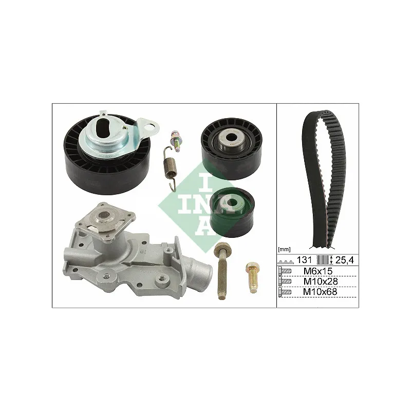 Pompe à eau + kit de courroie de distribution INA 530 0102 30