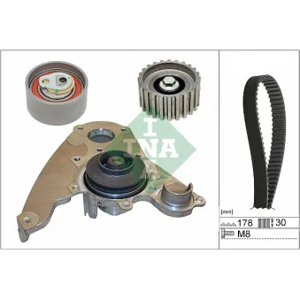 Pompe à eau + kit de courroie de distribution INA 530 0232 30