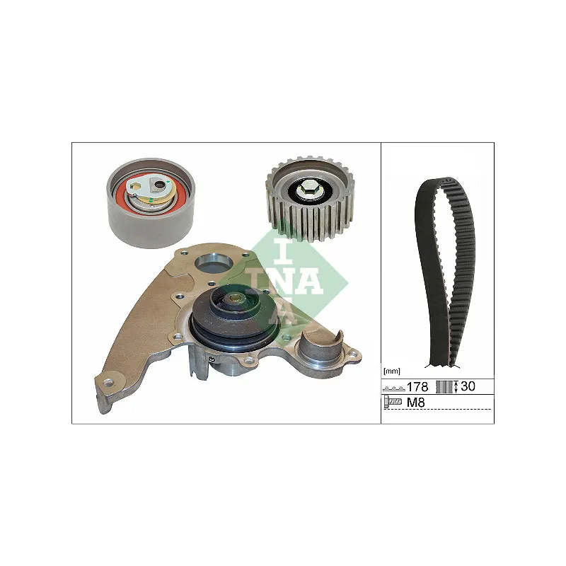 Pompe à eau + kit de courroie de distribution INA 530 0232 30