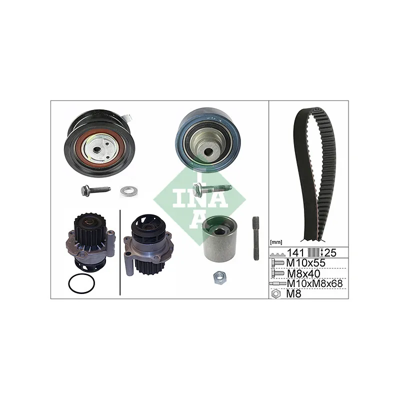 Pompe à eau + kit de courroie de distribution INA 530 0361 30