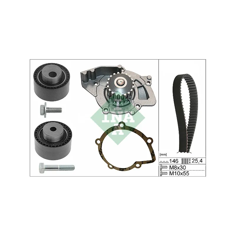 Pompe à eau + kit de courroie de distribution INA 530 0446 31