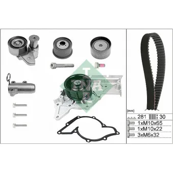 Pompe à eau + kit de courroie de distribution INA 530 0480 30