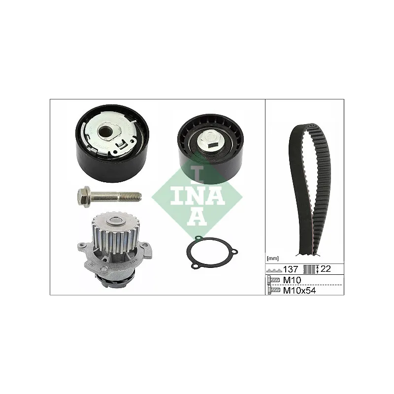 Pompe à eau + kit de courroie de distribution INA 530 0536 30