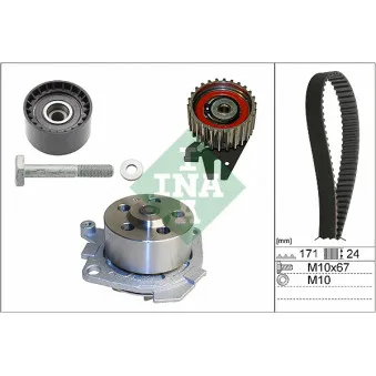 Pompe à eau + kit de courroie de distribution INA 530 0606 30