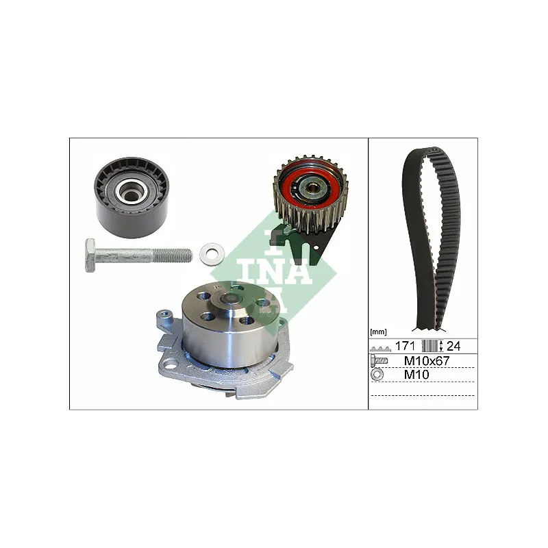 Pompe à eau + kit de courroie de distribution INA 530 0606 30