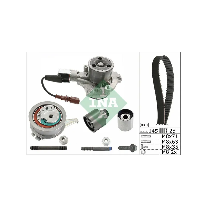 Pompe à eau + kit de courroie de distribution INA 530 0650 30
