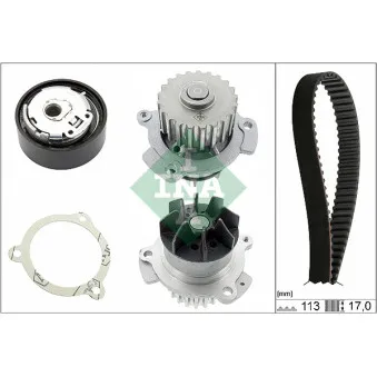 Pompe à eau + kit de courroie de distribution INA 530 0663 30