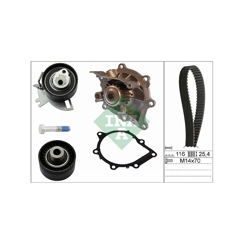 Pompe à eau + kit de courroie de distribution INA 530 0691 30