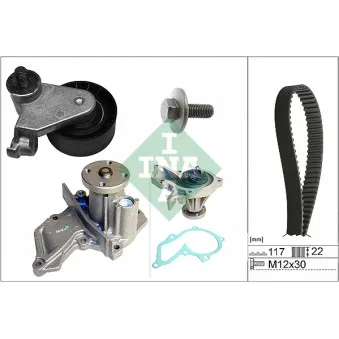 Pompe à eau + kit de courroie de distribution INA 530 0735 30