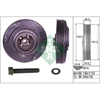 Kit de poulies, vilebrequin INA 544 0002 20