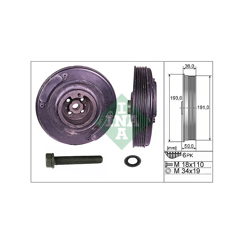 Kit de poulies, vilebrequin INA 544 0002 20