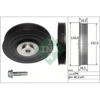 Kit de poulies, vilebrequin INA 544 0007 20