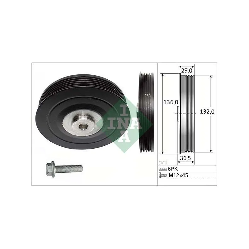 Kit de poulies, vilebrequin INA 544 0007 20