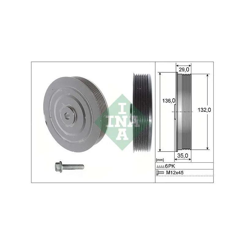 Kit de poulies, vilebrequin INA 544 0009 20