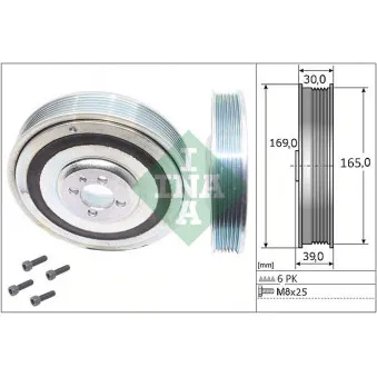 Kit de poulies, vilebrequin INA 544 0080 20