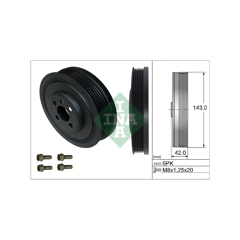 Kit de poulies, vilebrequin INA 544 0083 20