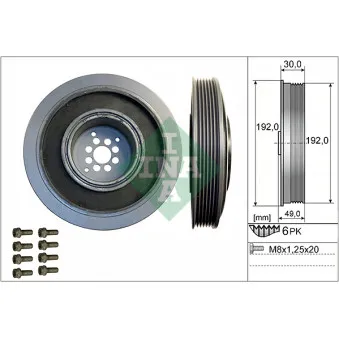 Kit de poulies, vilebrequin INA 544 0102 20