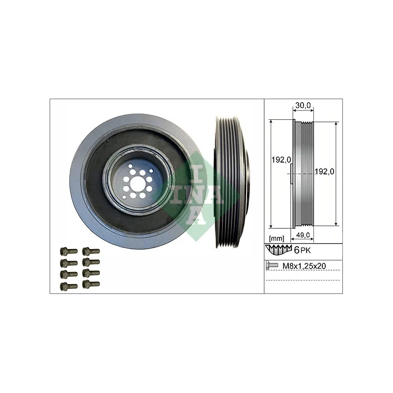 Kit de poulies, vilebrequin INA 544 0102 20