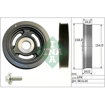 Kit de poulies, vilebrequin INA 544 0104 20