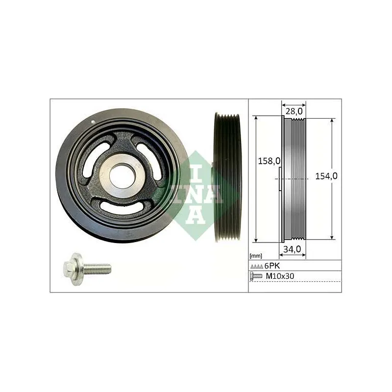 Kit de poulies, vilebrequin INA 544 0104 20