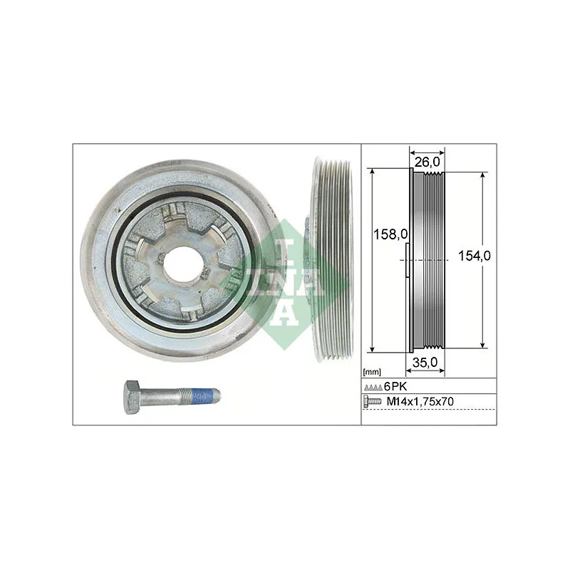 Kit de poulies, vilebrequin INA 544 0112 20