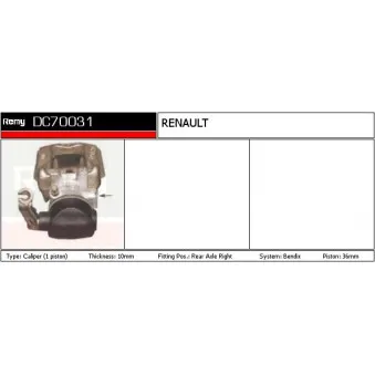 Étrier de frein REMY DC70031