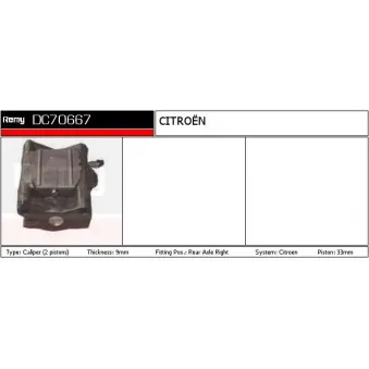 Étrier de frein REMY DC70667