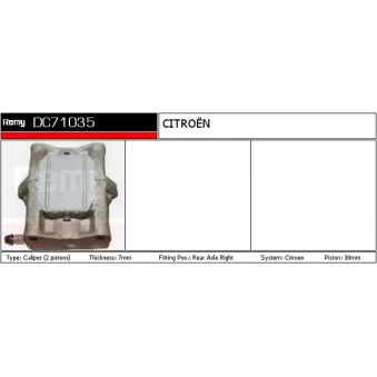 Étrier de frein REMY DC71035