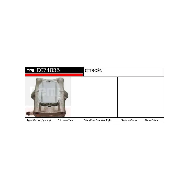 Étrier de frein REMY DC71035