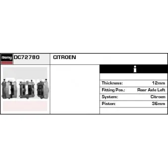 Étrier de frein REMY DC72780