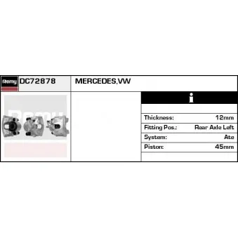 Étrier de frein REMY DC72878