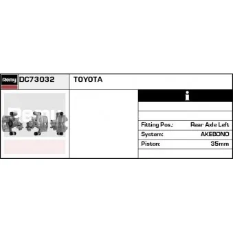 Étrier de frein REMY DC73032