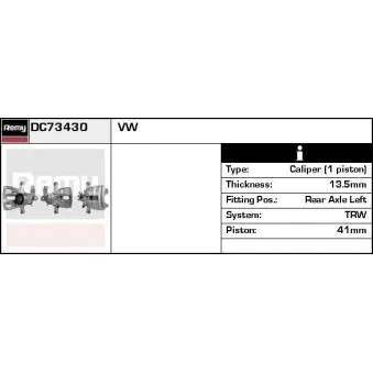 Étrier de frein REMY DC73430