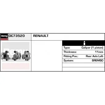 Étrier de frein REMY DC73520