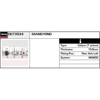Étrier de frein REMY DC73534